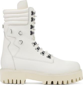 Who Decides War by Ev Bravado IVORY FIELD BOOTS