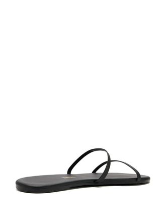 Tkees double-strap flat sandals - women - Leather/Leather/Rubber - 11 - Black