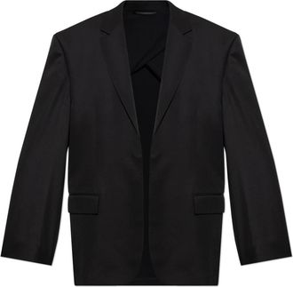 Balenciaga Oversized blazer gemaakt van gecombineerde materialen - Heren - Blazers - Zwart - XL - Wol - Jassen