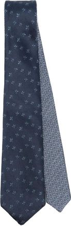 Canali Sciarpa a fiori jacquard - Blu