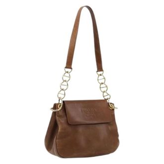 Prada Pre-owned Shoulder Bags, female, Brown, Size: ONE SIZE Pre-owned Vintage Shoulder Bag