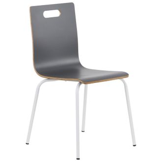 OEM Silla De Madera Contrachapada Gris Con Estructura Blanca. Modelo: Werdi A