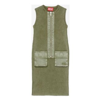 Diesel Dames, Jurken, Groen, Maat: S Katoen