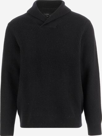 Vince Wool und Kaschmirpullover mit Schalkragen