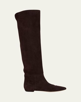 Gianvito Rossi Suede Over-The-Knee Boots