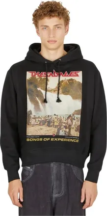 The Salvages Hoodies & sweatvesten, Heren, Zwart, M, Katoen, Voyager N.4 T-Shirt Hooded Sweatshirt