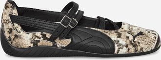 Puma Women s Speedcat Ballet Snake Print Shoes Black / Vapor Gray