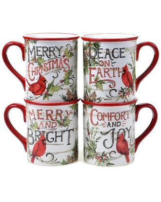 Certified International Evergreen Christmas Mugs (Set Of 4)