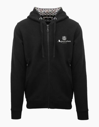 Aquascutum Mens Zp + Hoody S - Black - Size: 2X large