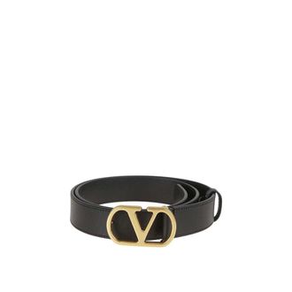 Valentino Belts, male, Black, Size: 105 CM V Logo Signature Belt H. 30