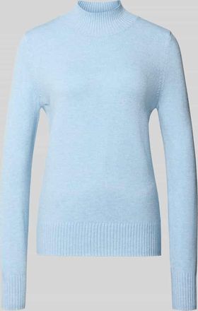 Christian Berg Strickpullover mit Stehkragen in Hellblau Melange, Gr&ouml;&szlig;e XXL