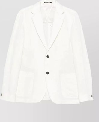 Emporio Armani linen single-breasted suit jacket
