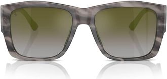 Ferrari Gradient Green Mirror Square Unisex Sunglasses FH2003U 710/9J 56