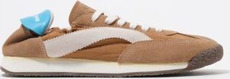 Bimba & Lola Suede & Nylon Elastic Sneakers in Honey at Nordstrom, Size 37