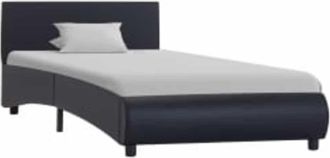 vidaXL Vidaxl - Estructura De Cama Con Led Cuero Sint&eacute;tico Negro 100x200 Cm