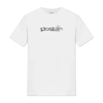 Off-white T-Shirts, male, White, Size: 2XL Logo T-Shirt