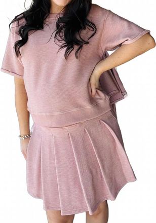 Wishlist Womens Pleated Mini Skort In Rose