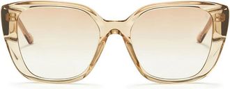 Sunday Somewhere HARMONIA Champagne Crystal Womens Sunglasses Size 53