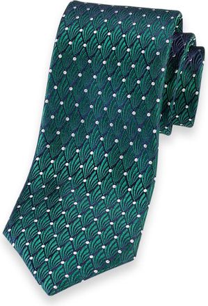 Paul Fredrick Geometric Woven Silk Tie