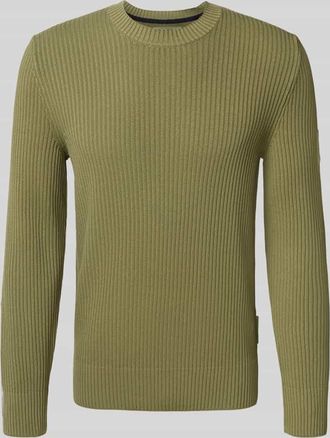 Marc O'Polo Regular Fit Strickpullover aus reiner Baumwolle - Marc OPolo × DFB Travel Collection in Oliv, Größe XXL