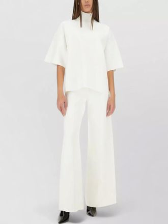 Theory short sleeve high neck boxy top