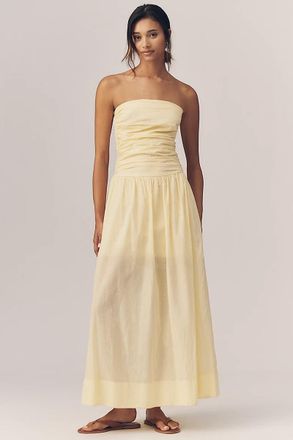 Sundry Voile Ruched Maxi Dress