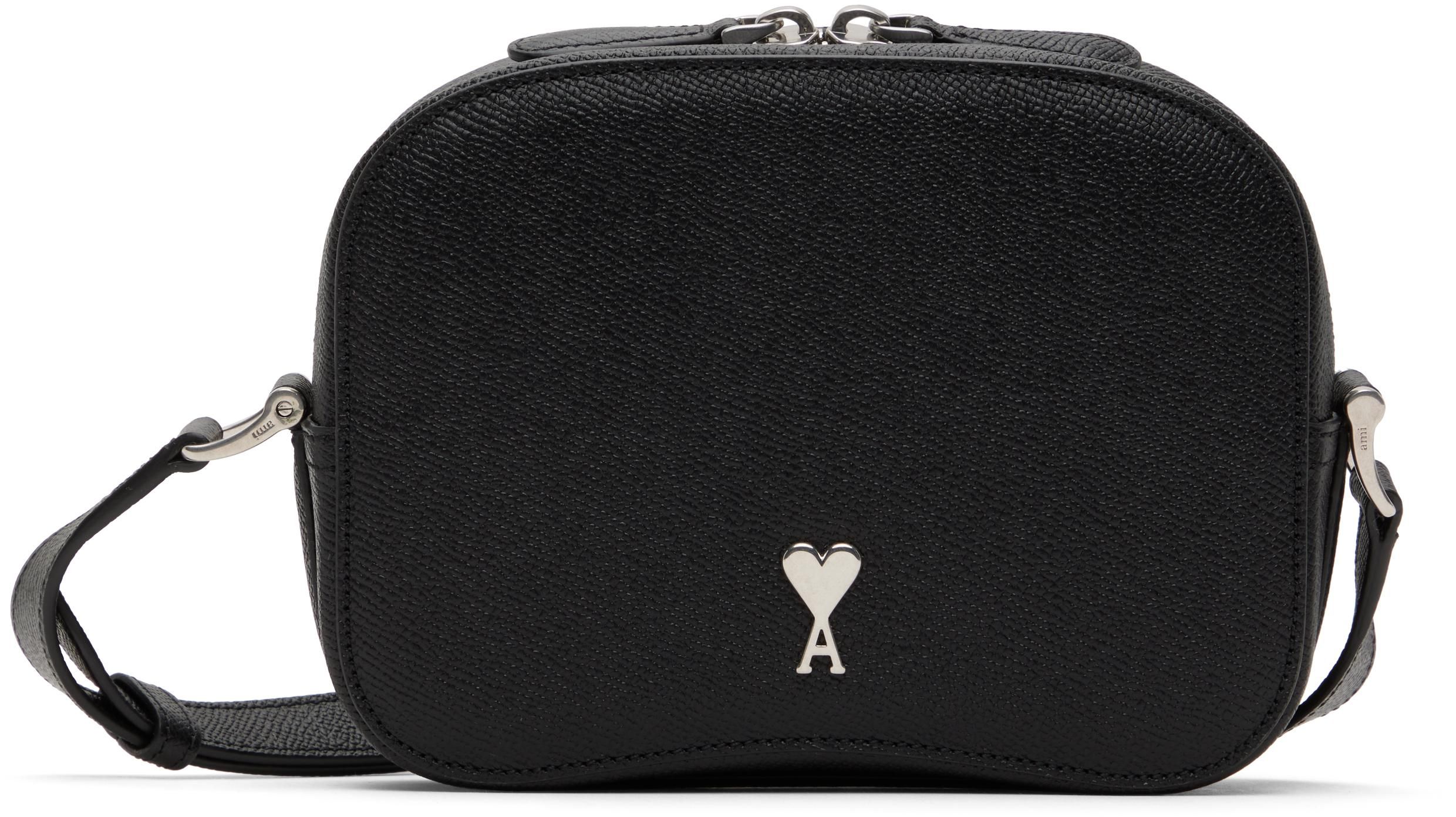 SALE【AMI】レザー スリングバック Black Ami Crossbody Bags / Crossbody Purses: Shop at $269.00