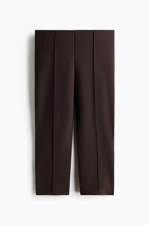 H&M Crease-leg Capri Leggings in Dark Brown at Nordstrom, Size X-Small