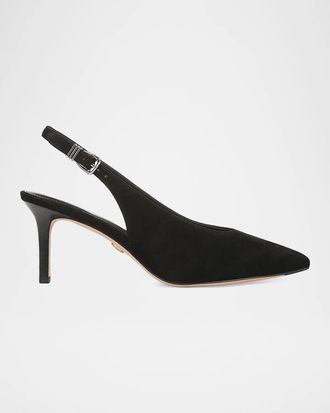 Veronica Beard 70mm Luciana Suede Slingback Pumps