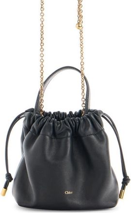 Chlo&eacute; Mini Icons Leather Shoulder Bag in Black at Nordstrom