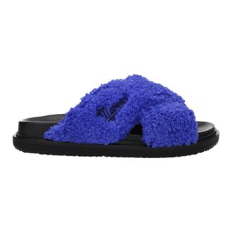 Marni Schoenen, Dames, Paars, 37 EU, Fussbett Slippers