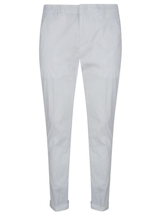Dondup Gaubert Cotton Trousers with Tailored Silhouette and Subtle Logo