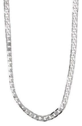 Steeltime Curb Chain Link Necklace in Metallic at Nordstrom Rack