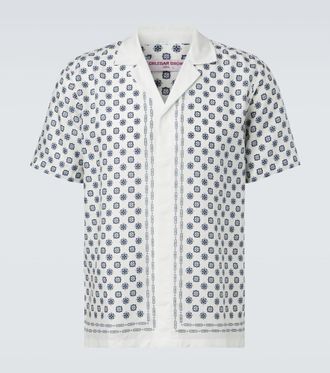 Orlebar Brown Maitan printed bowling shirt