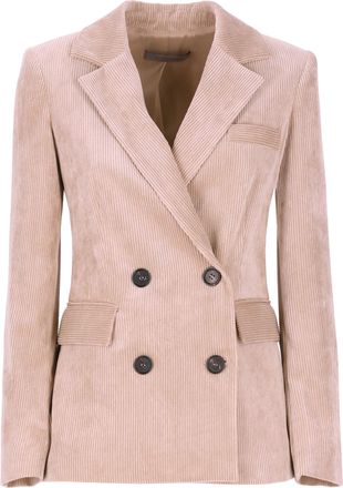 D.exterior D. Exterior Corduroy Double Breasted Blazer