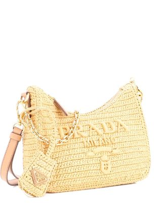 Prada Re-Edition 2000 Shoulder Bag Raffia Mini hobo bag - Brown