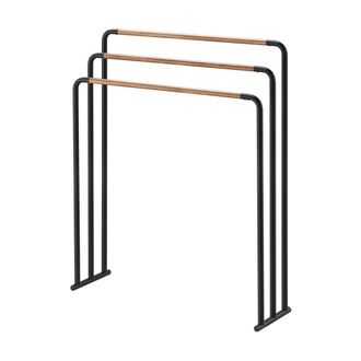 Yamazaki Tableware Toallero Elegante Negro Mate Blanco 70x19x83 Cm
