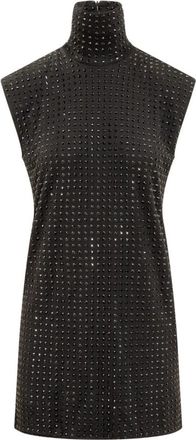 Sportmax Embellished Turtleneck Mini Dress - Dames - Feestkleedjes - Zwart - L - Kleedjes