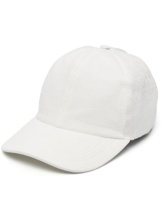 Brunello Cucinelli Cappello da baseball con paillettes - Bianco
