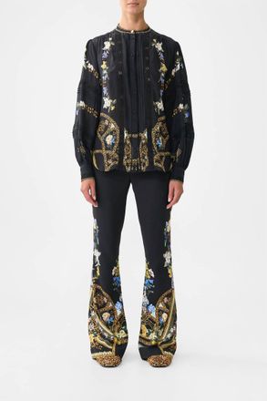 Camilla Blouson Sleeve Blouse In Ottoman Elegance
