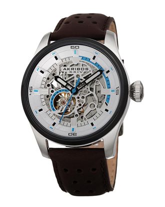 Akribos XXIV Akribos Xxiv Mens Leather Watch