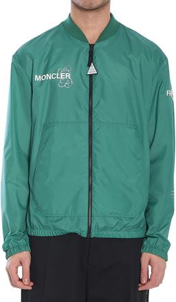 Moncler Green Logo Bomber Jacket