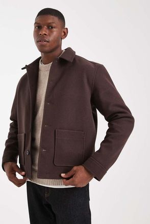 Asos Giacca harrington marrone effetto lana