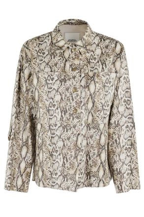 Isabel Marant Natural Linen Blend Shirt With Pointed Collar