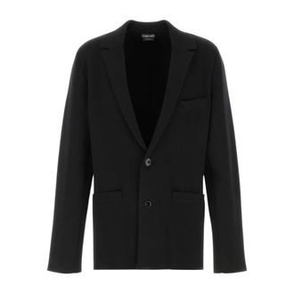 Tom Ford Stretch Wool Blend Blazer - male - Tom Ford - Blazers - Black - XL - Jackets