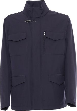 Fay Field Urban Jersey - Heren - Zomerjassen - Blauw - S - Polyester - Jassen