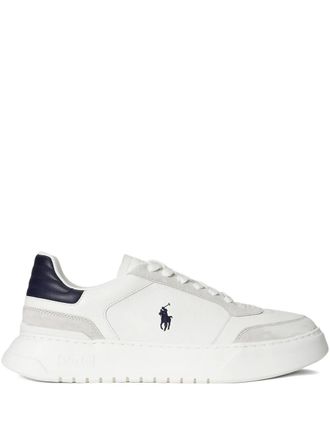 Polo Ralph Lauren leather low-top lace-up sneakers - White