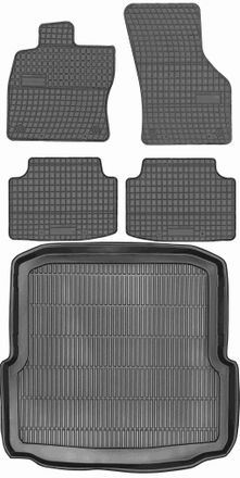 OEM Juego De Alfombrillas De Goma Para Coche Y Alfombrilla Para Maletero Para Skoda Octavia Iii Sed&aacute;n (2013-2020)