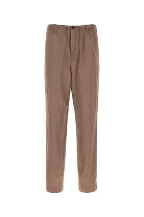 Dries Van Noten Mud Satin Penny Pant