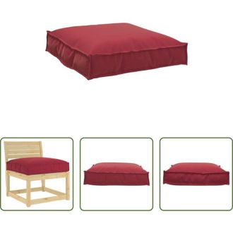 vidaXL vidaXL Cuscino da esterno - Cuscino Rosso Vino 70 x 70 x 12 cm Tessuto Oxford